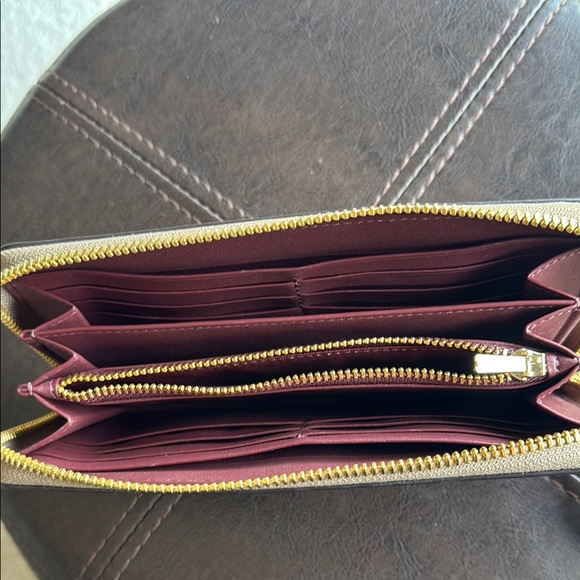 Coach Tan Pebbled Leather Wristlet Clutch - Picture 3 of 9